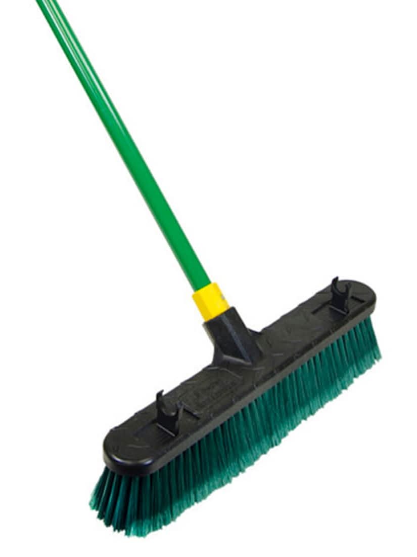 Quickie Multi-Surface 18-in Poly fiber Multi-surface All-purpose Push Broom