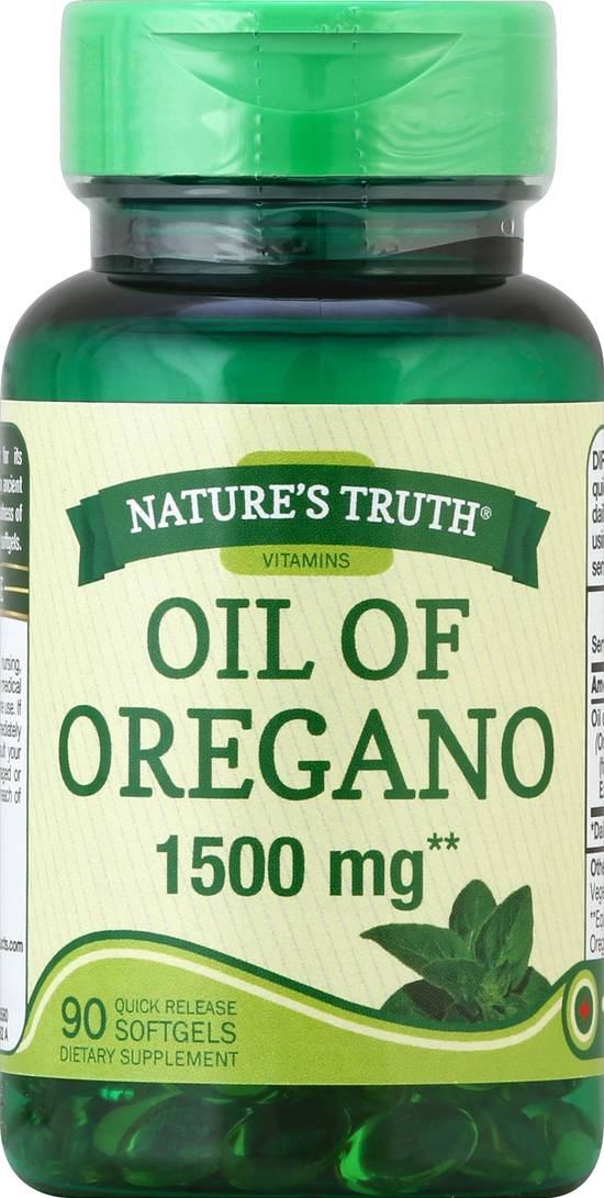 Nature's Truth Oil Of Oregano 1500 mg Supplement (90 softgels)