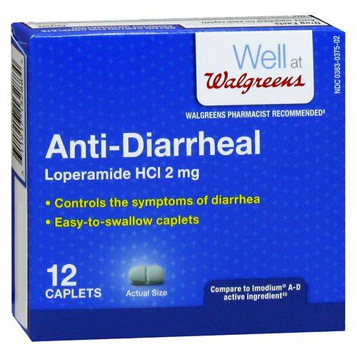 Walgreens Anti-Diarrheal Caplets - 12.0 ea