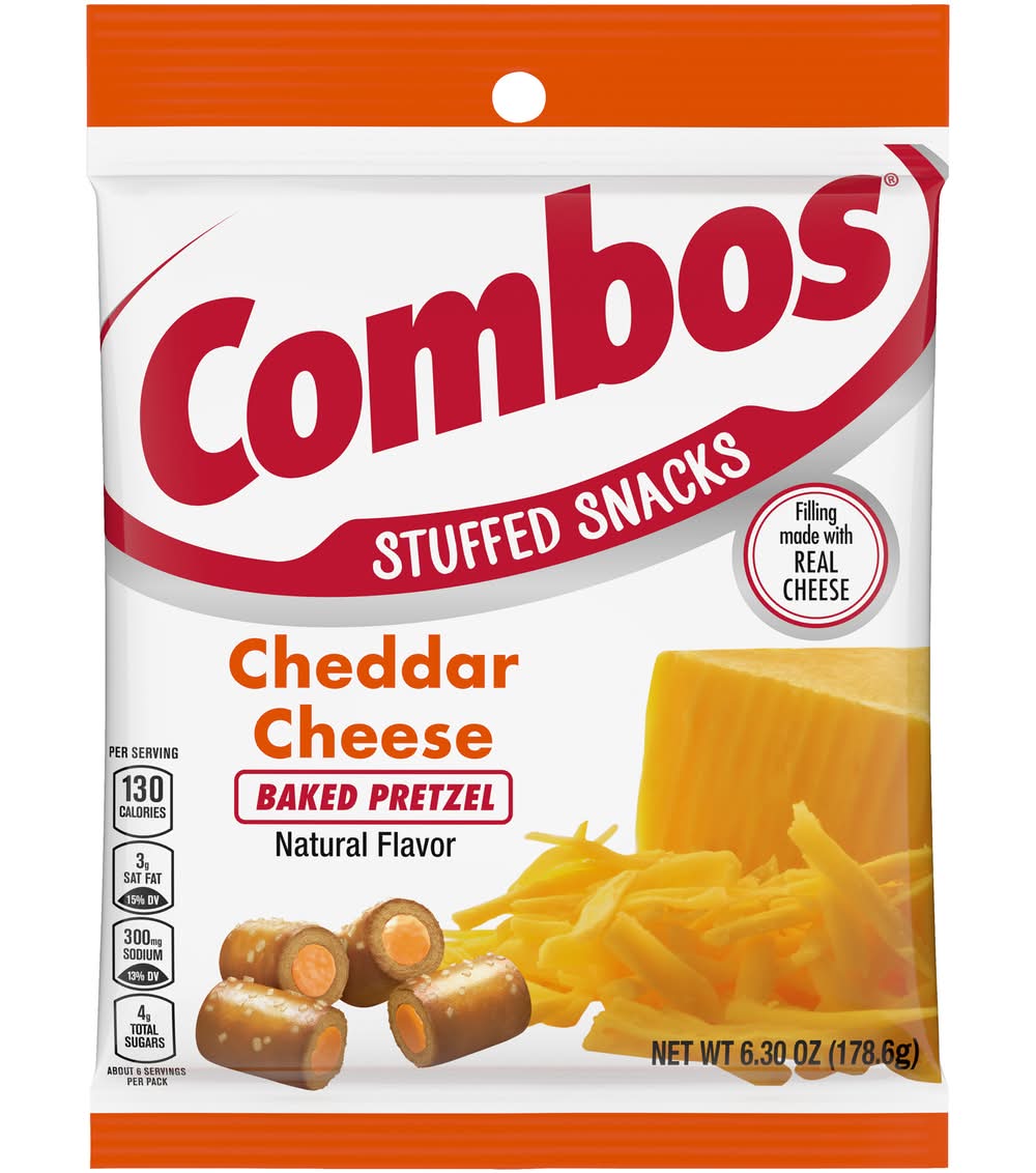 Combos Pretzel Baked Stuffed Snacks, Cheddar Cheese (6.3 oz)