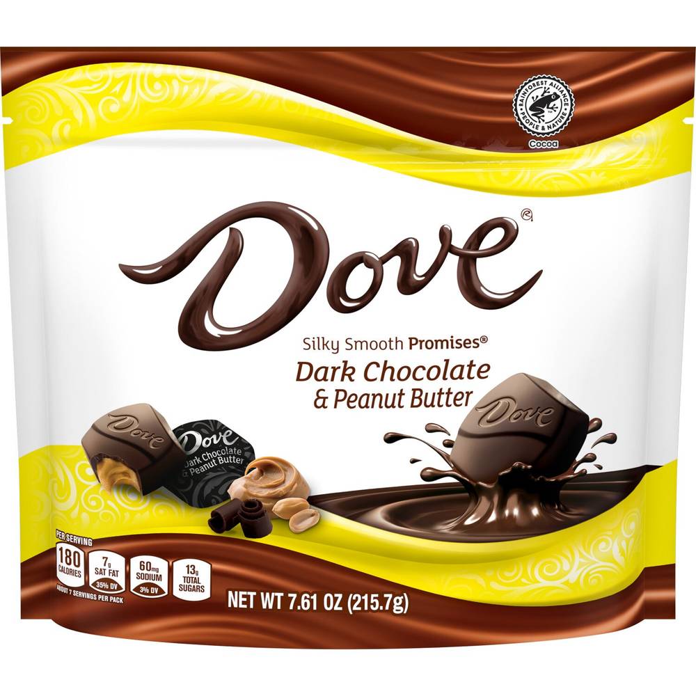 Dove Promises, Dark Chocolate & Peanut Butter Candy, 6.74 Oz Bag