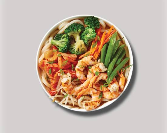 Grilled Shrimp Udon Soup