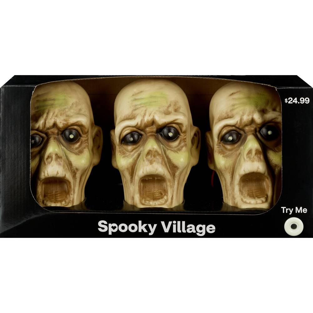 Spooky Village Halloween Zombie Pathway Markers, Purple (3 ct)