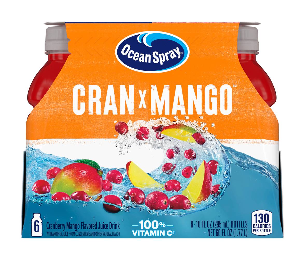 OceanSpray 100% Vitamin C Cranberry & Mango Juice Drink (6 x 10 fl oz)