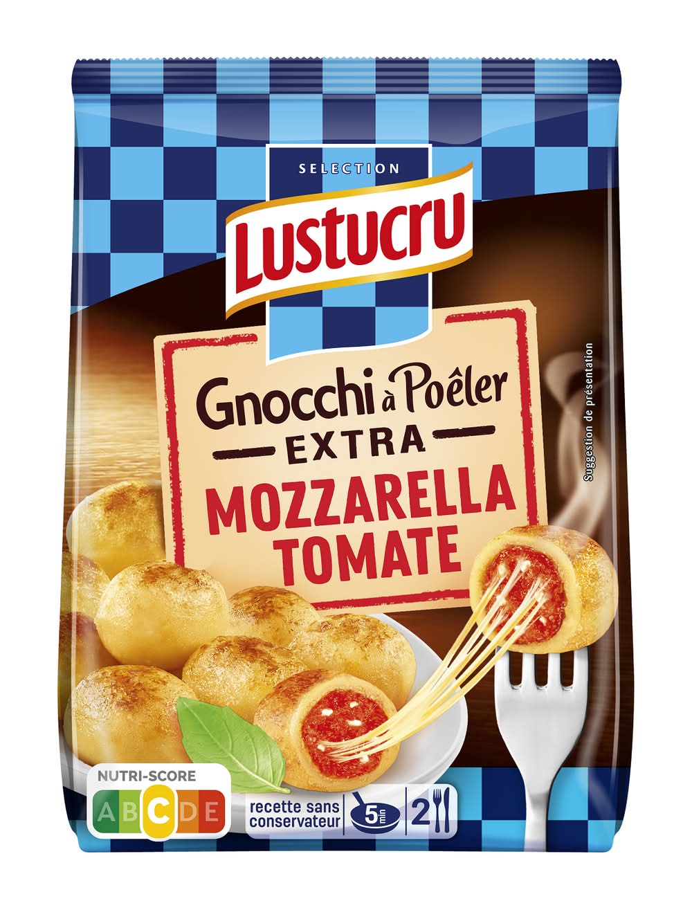 Lustucru - Gnocchi à poêler extra mozzarella tomate (280g)
