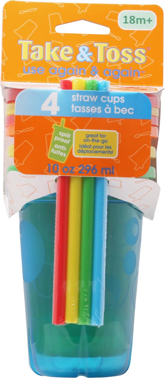 Take & Toss the First Years Straw Cups (4 ct)