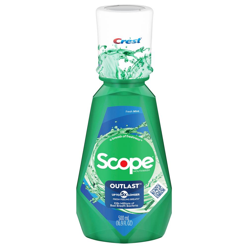 CREST Scope Outlast Long Lasting Mint Mouthwash (16.9 fl oz)