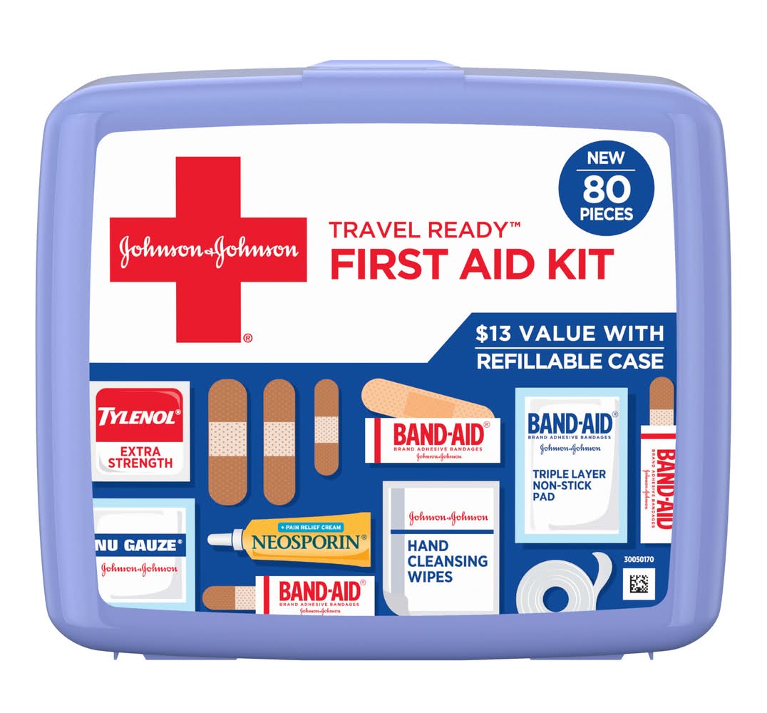 Johnson's Travel Ready First Aid Kit (80 ct)