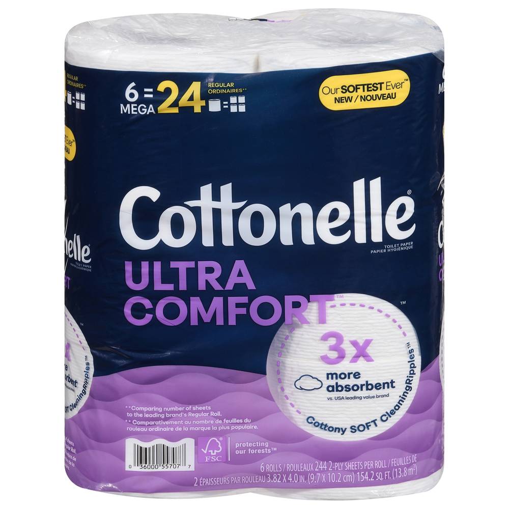 Cottonelle Ultra Comfort Strong Toilet Tissue Paper (6 ct)
