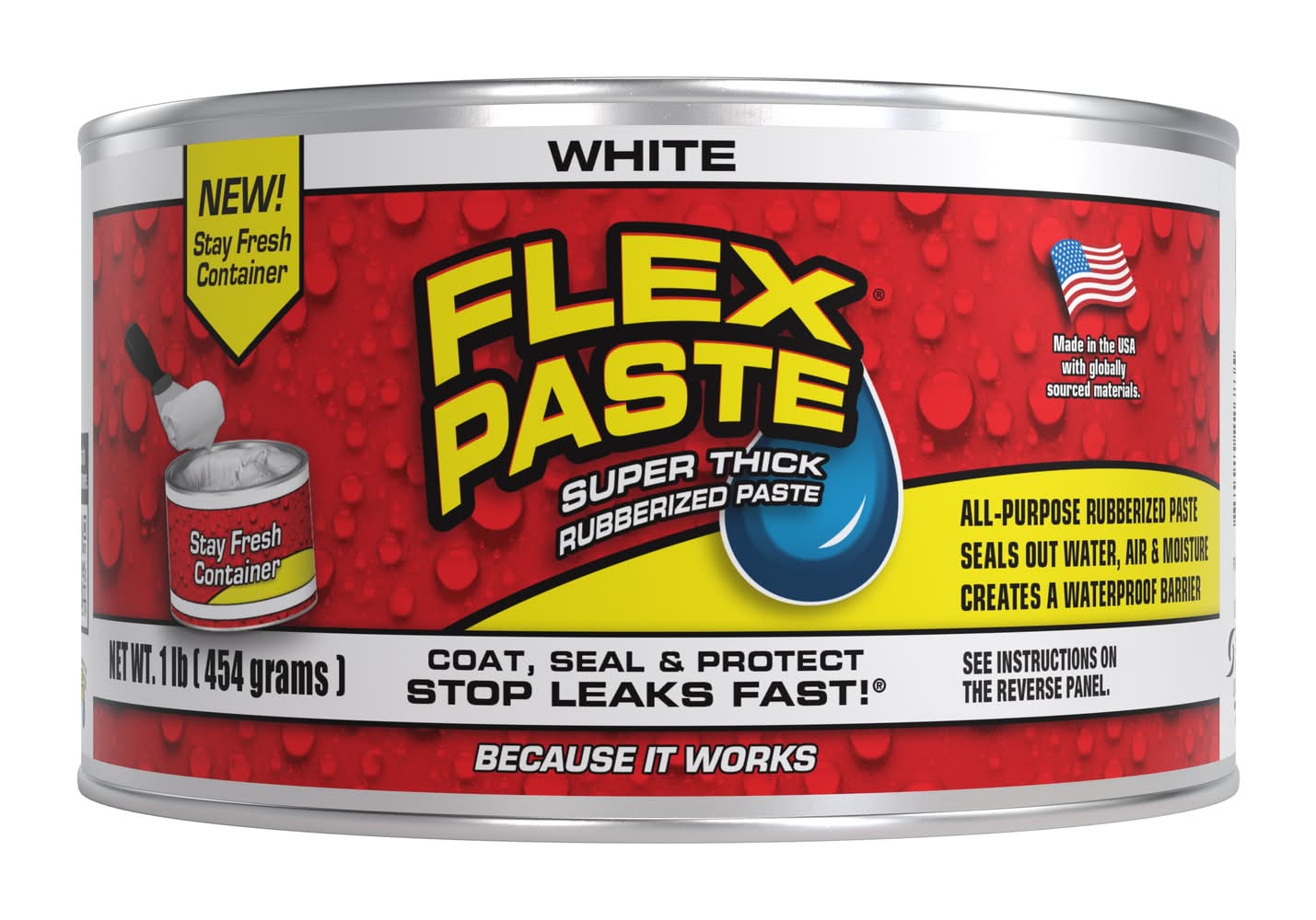 Flex Paste 8.75-fl oz White Paste Waterproof Rubberized Coating