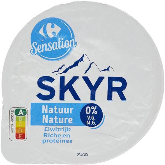 Carrefour Sensation - Fromage frais skyr nature 0% mg