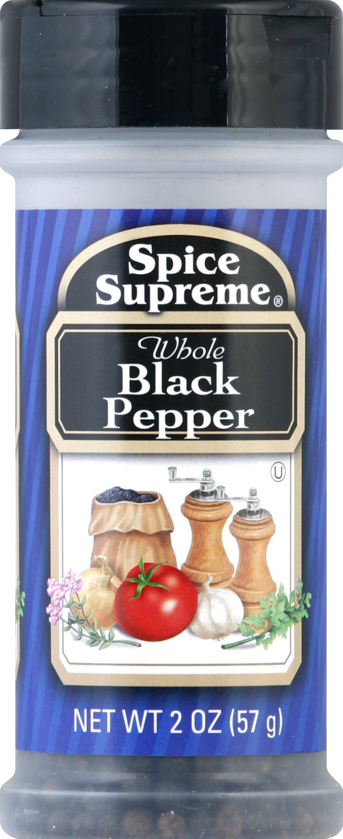 Spice Supreme Whole Black Pepper (2 oz)