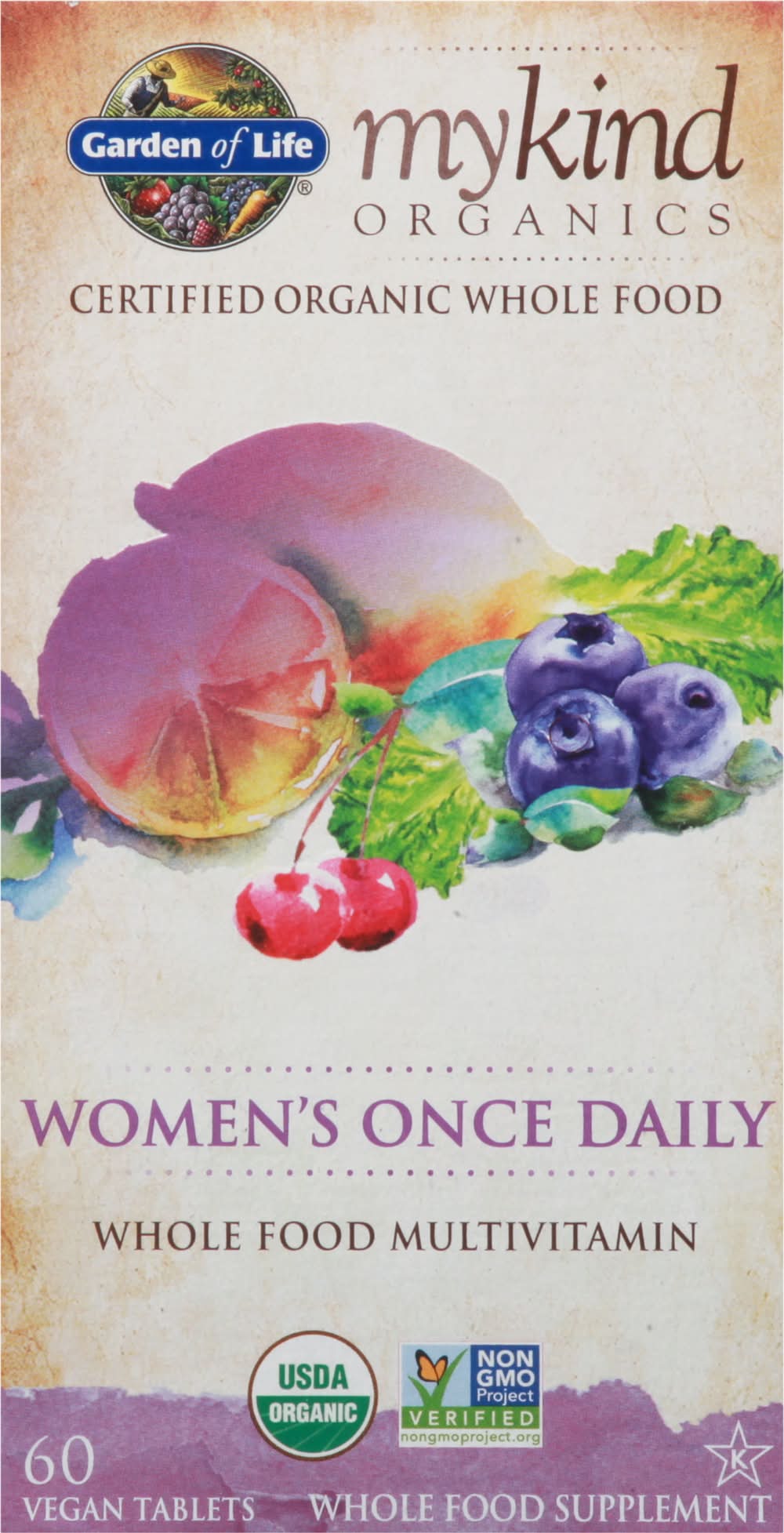 Garden of Life My Kind Organics Once Daily Multivitamin Tablets, Women (3.2 oz, 60 ct)