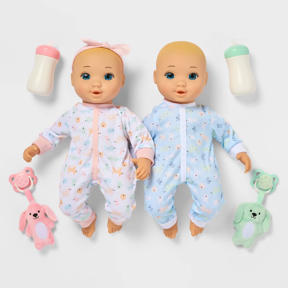 Gigglescape Boy Girl Twin Baby Dolls (11 ct)