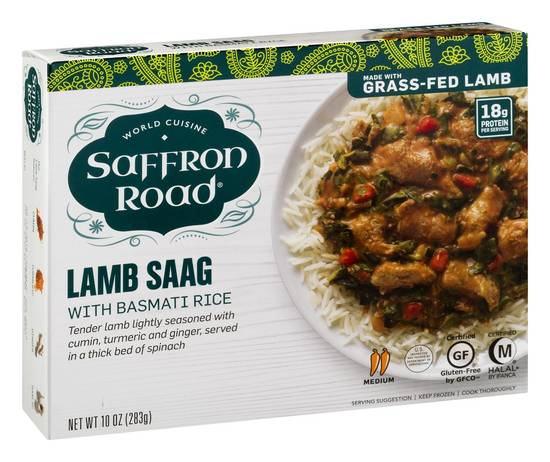 Saffron Road Lamb Saag With Basmati Rice (10 oz)
