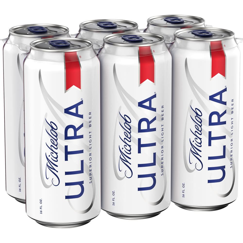 Michelob Ultra Superior Light Beer (6 x 16 fl oz)