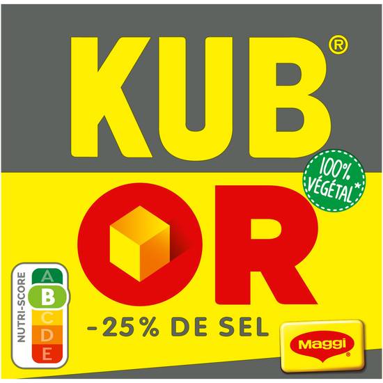 Maggi - Kub or bouillon en cubes -25% de sel