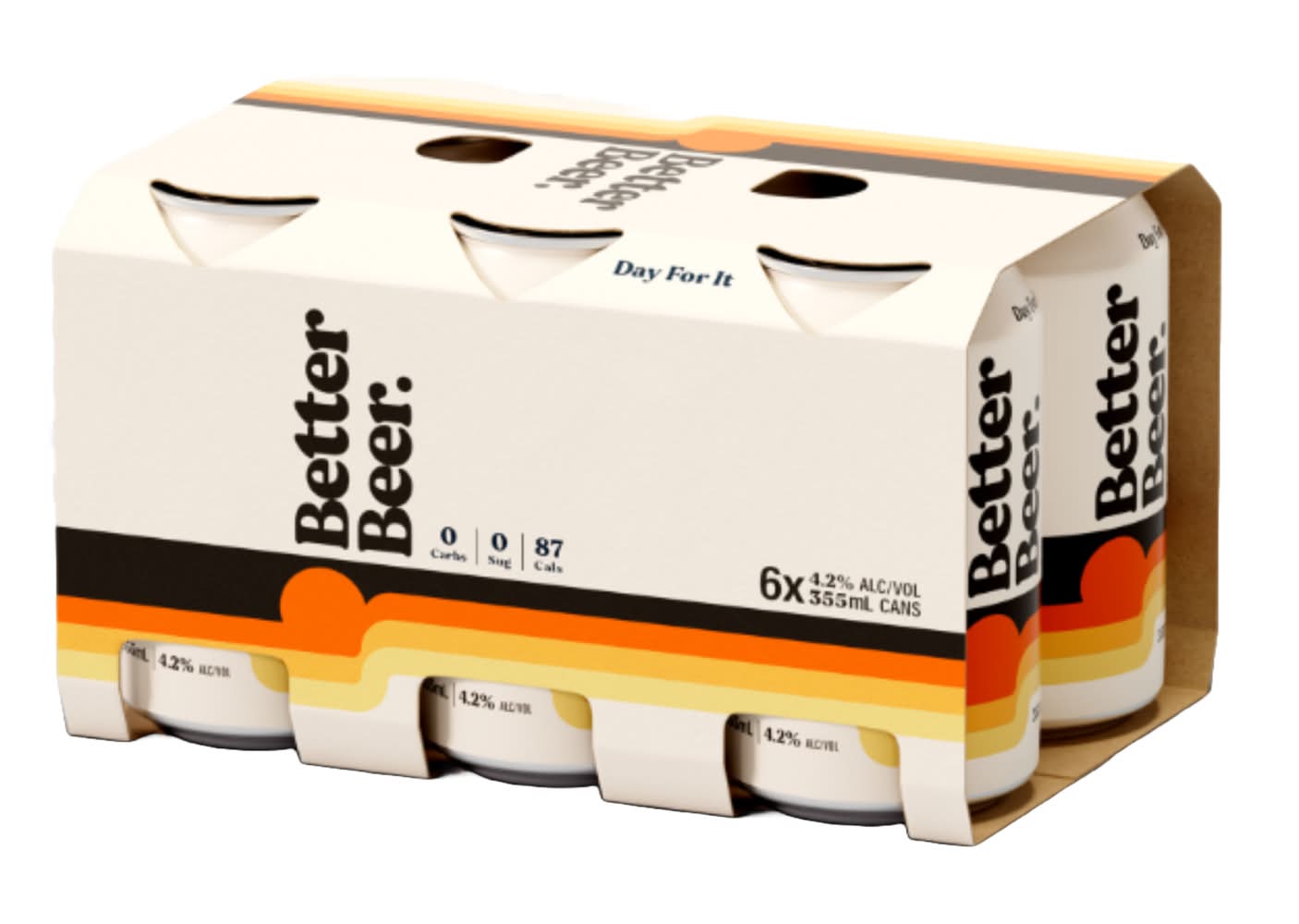 Better Beer Zero Carb Lager Beer (6 x 355mL)