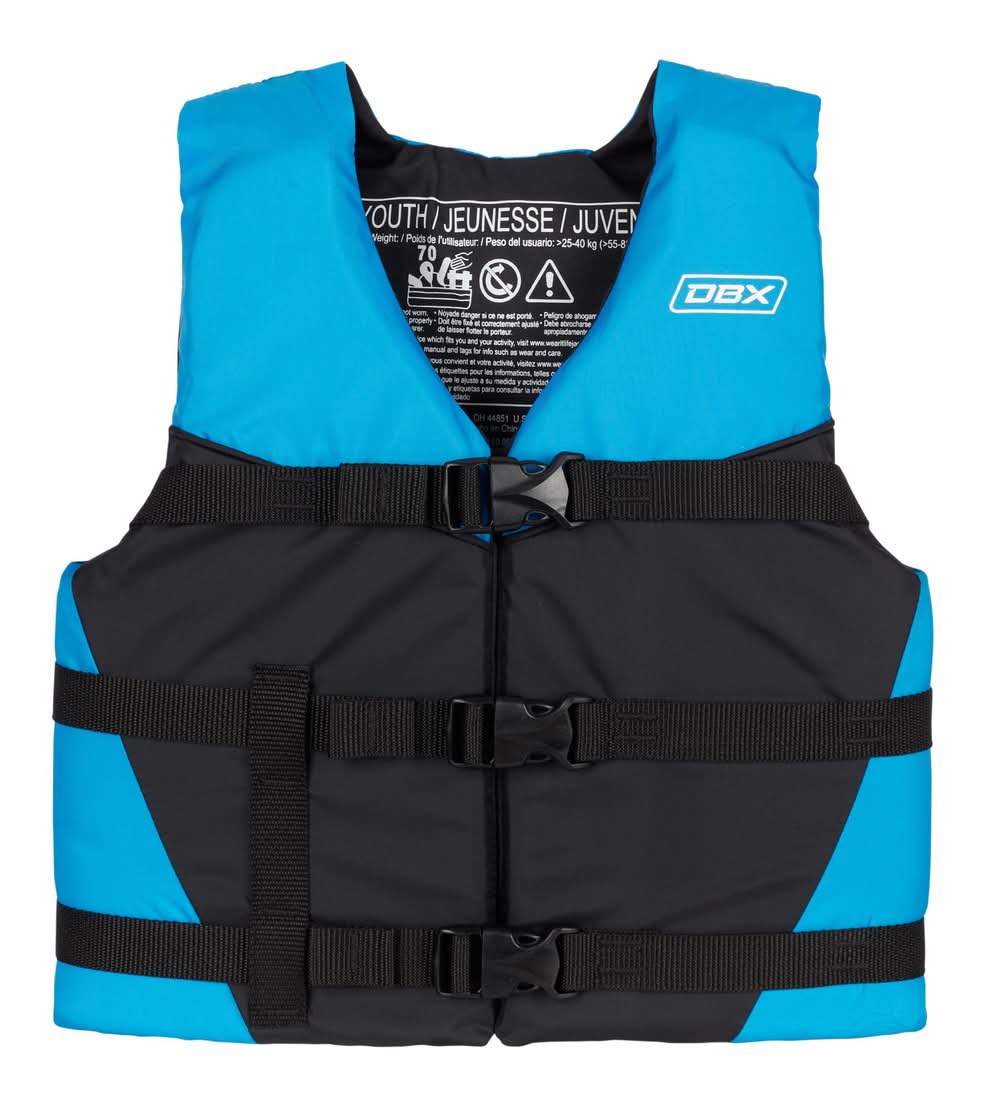 DBX Youth Nylon Life Vest, OS, Blue