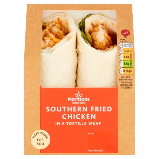 Morrisons Southern Fried Chicken in a Tortilla Wrap
