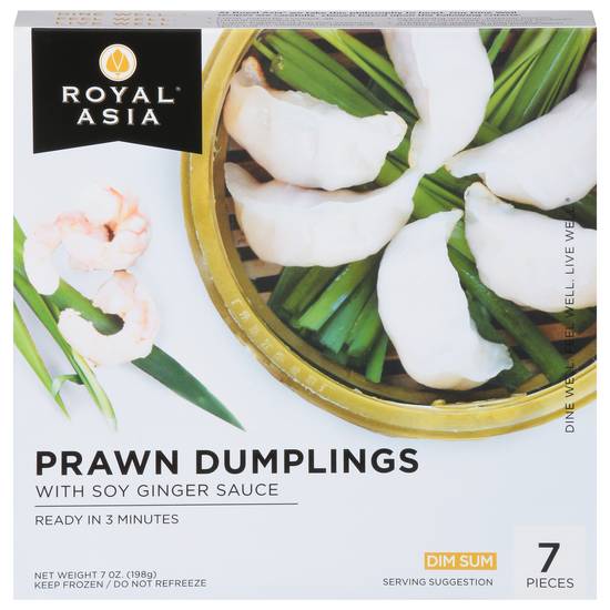 Royal Asia Prawn Dumplings With Soy Ginger Sauce