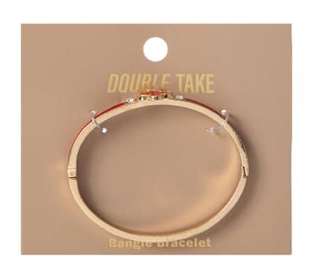 Double Take Clover Bracelet Dark Red