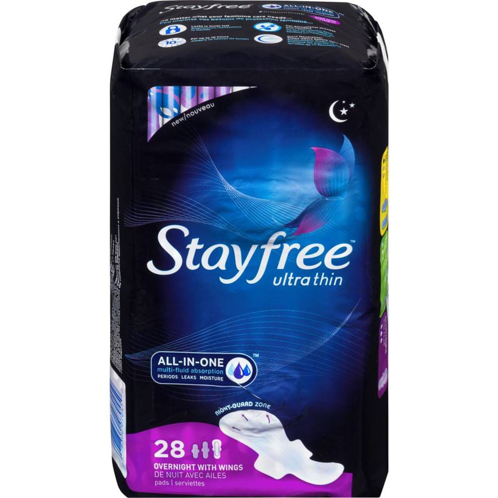 Stayfree Ultra Thin Overnight, With Wings (380 g)