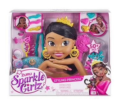 50-Piece Styling Princess Head Set, Brown Hair