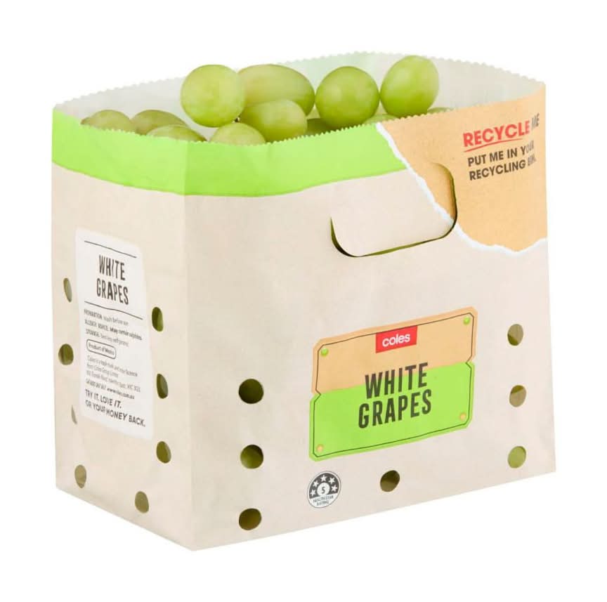 Coles White Seedless Grapes approx. 1kg