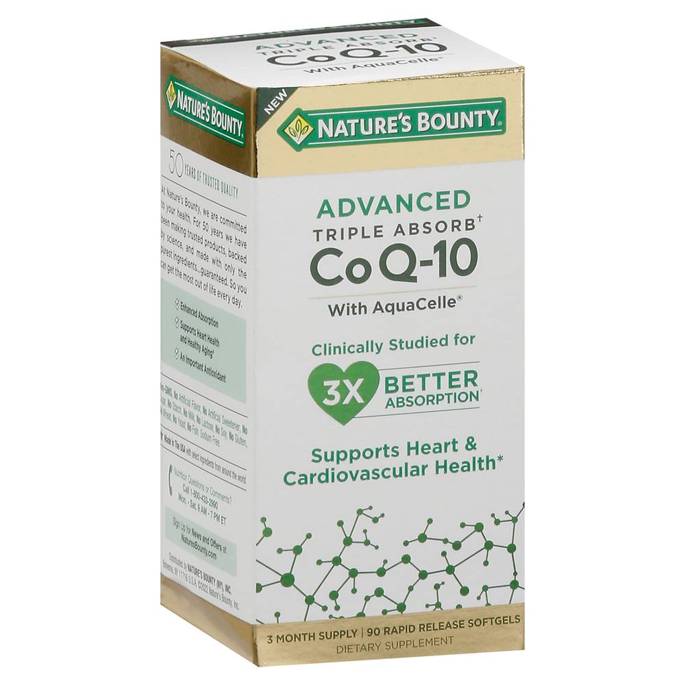 Nature's Bounty Advanced Triple Absorb Coq-10 With Aquacelle Softgels