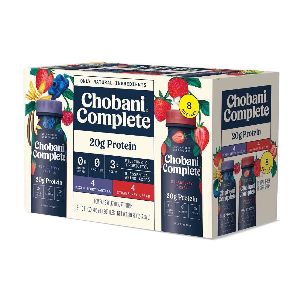 Chobani yogurt griego bebible complete (8 pack, 296 mL)