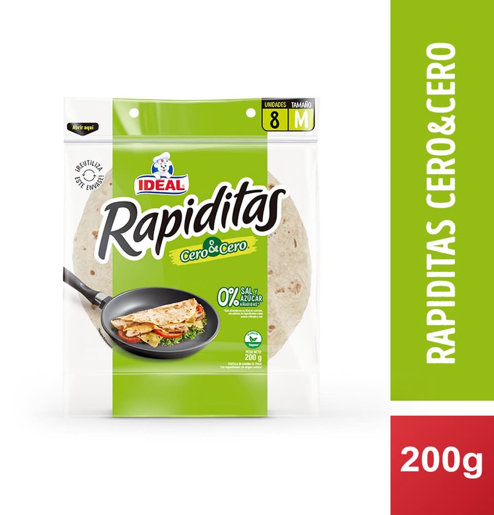 Tortillas Rapiditas Cero Cero 200 g