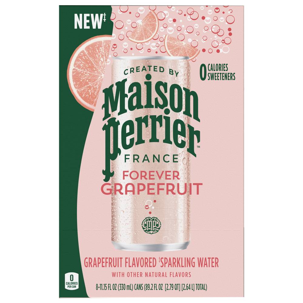 Maison Perrier Sparkling Water, Forever Grapefruit (8 x 11.5 fl oz)