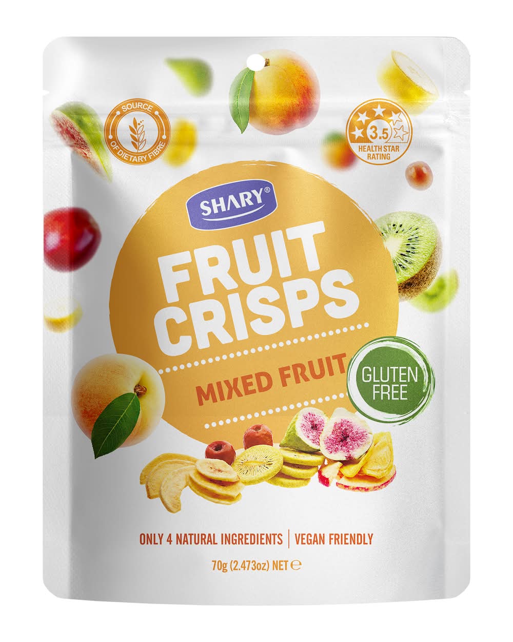 Shary Gluten Free Mixed Fruit Crisps (70g)