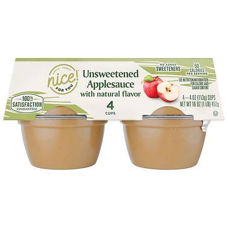 Nice! No Artificial Sweeteners Applesauce With Natural Flavor