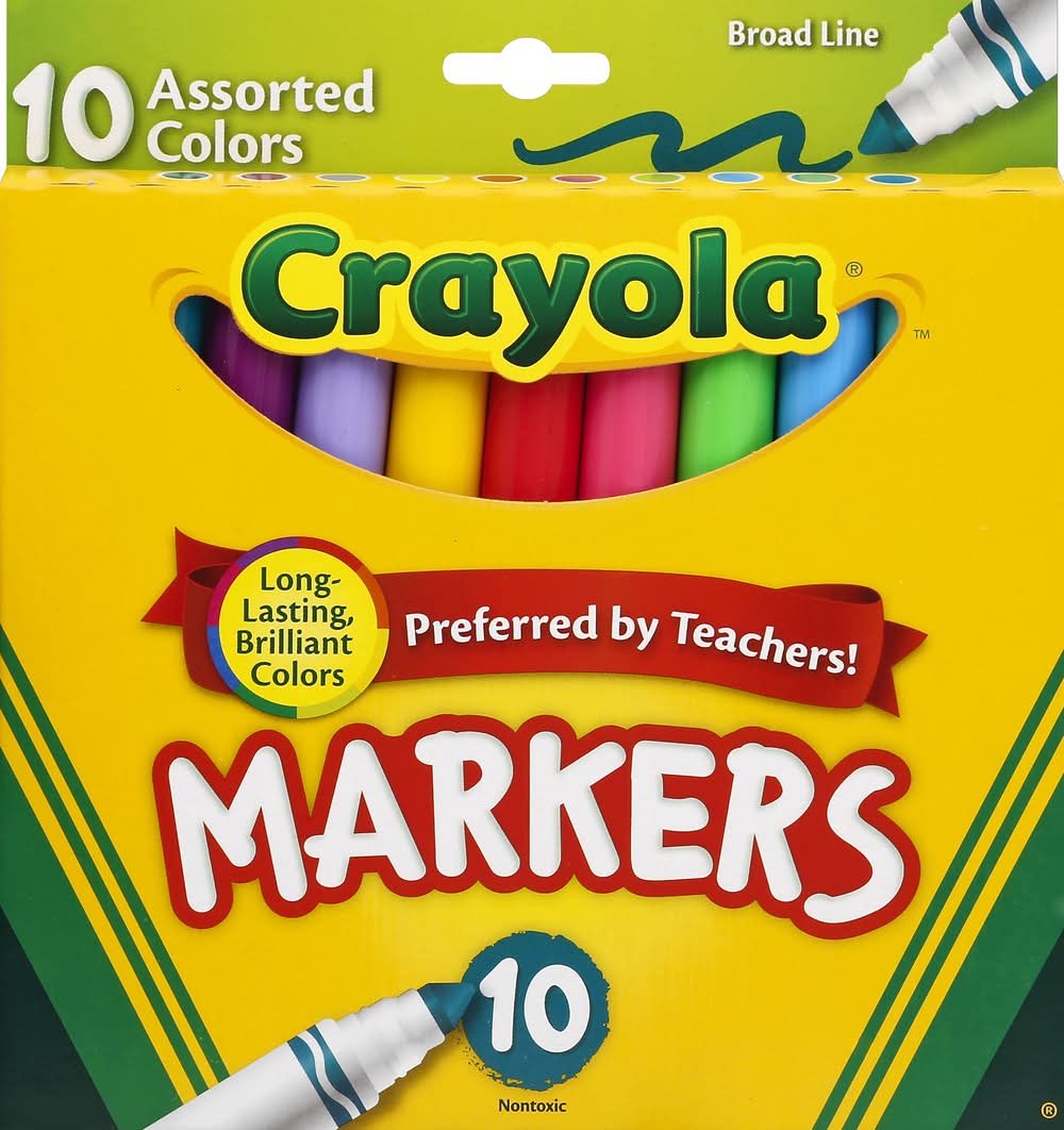 Crayola Assorted Color Markers (3.6 oz, 10 ct)