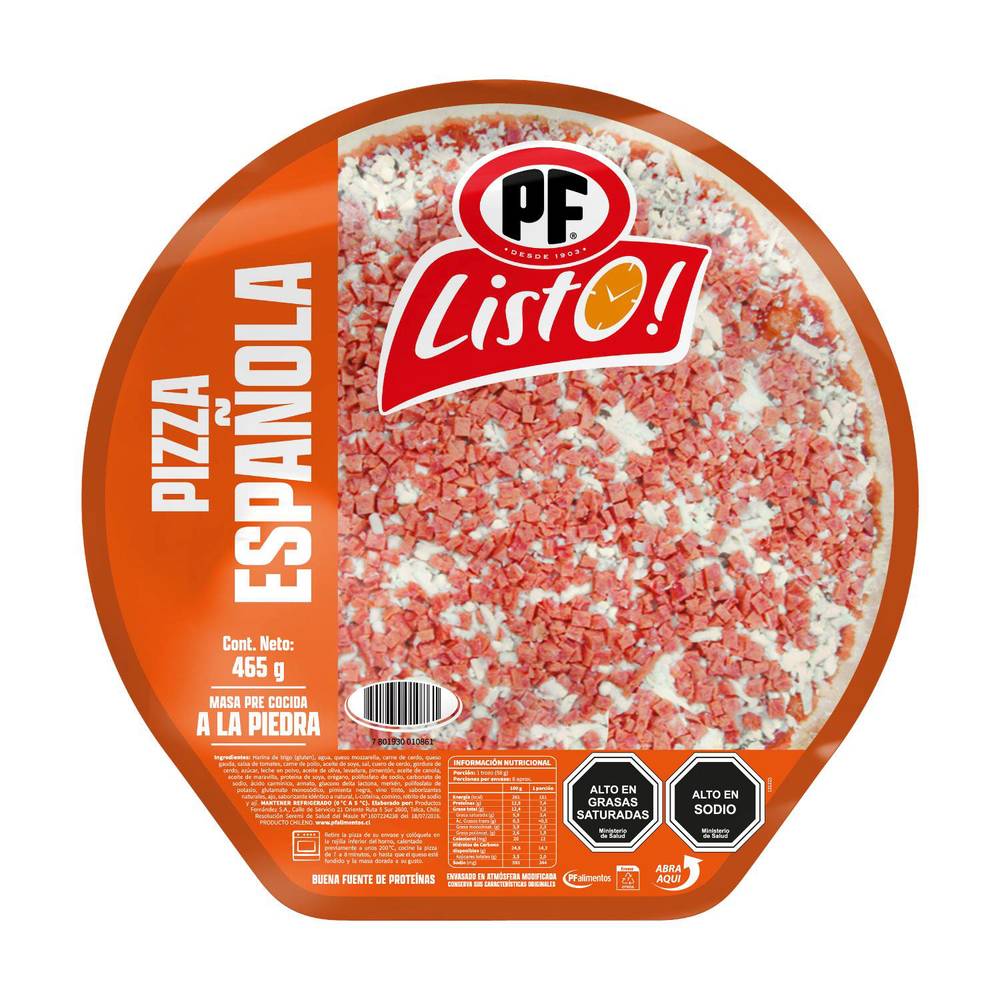 Pf listo pizza española (bandeja 465 g)