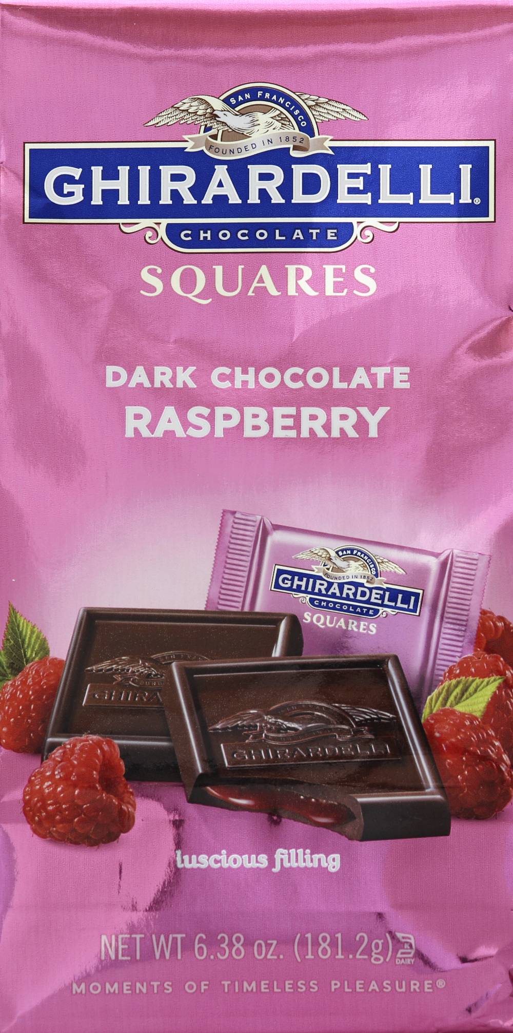 Ghirardelli Raspberry Dark Chocolate Squares (6.4 oz)