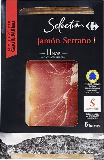 Carrefour Selection - Jambon serrano (6 pièces)