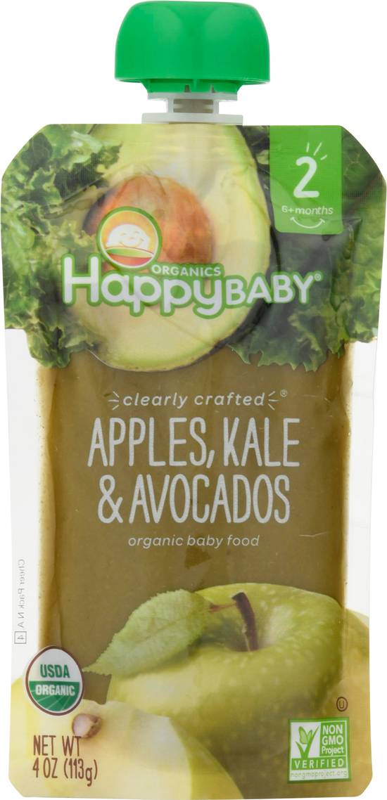 Happybaby Apples, Kale & Avocados Stage 2 Baby Food
