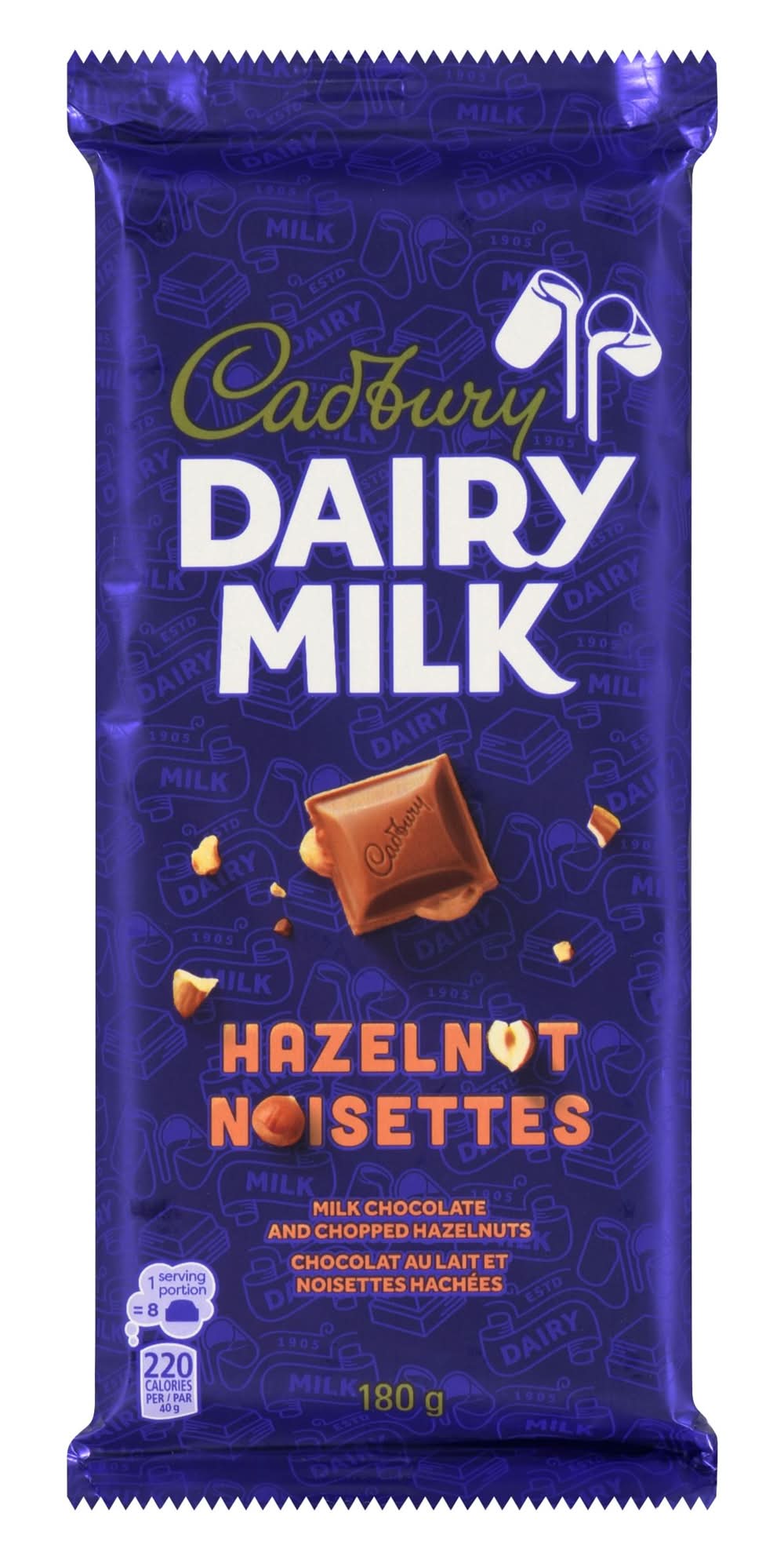 Cadbury Dairy Milk Chocolate Bar, Hazelnut (180 g)