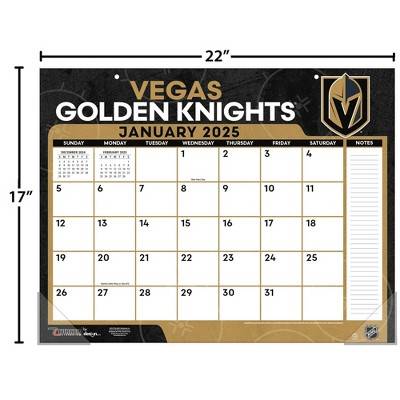 NHL Vegas Golden Knights 2025 22"x17" Desk Calendar