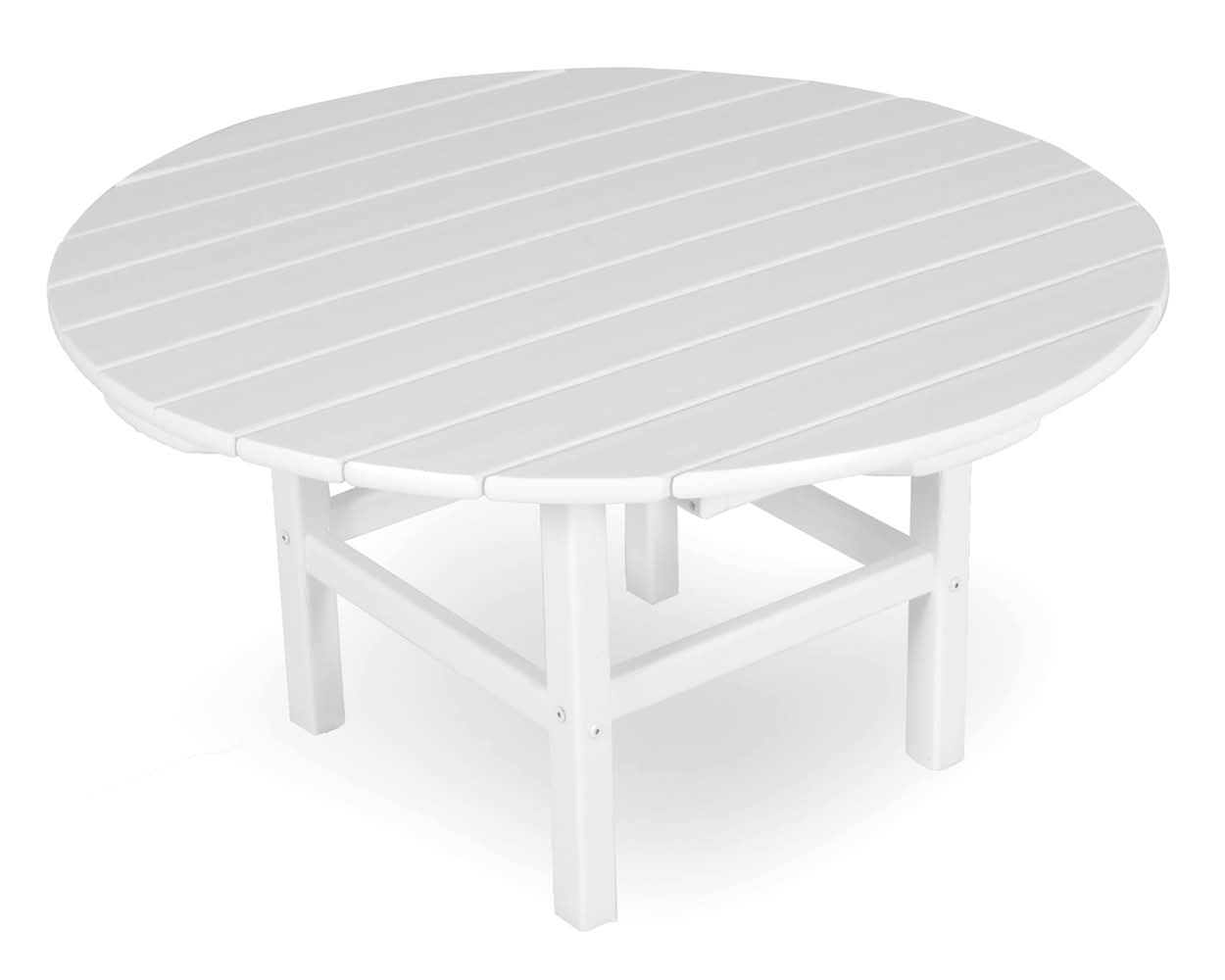 POLYWOOD Tables Round Outdoor Coffee Table 37-in W x 37-in L