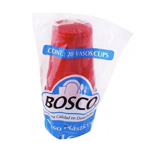 Bosco vaso de plástico bicolor (20 piezas)