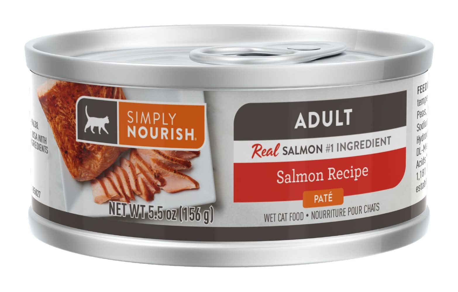 Simply Nourish Natural Wet Cat Food - Pate, 5.5 oz (Flavor: Salmon, Size:  5.5 Oz) | Postmates