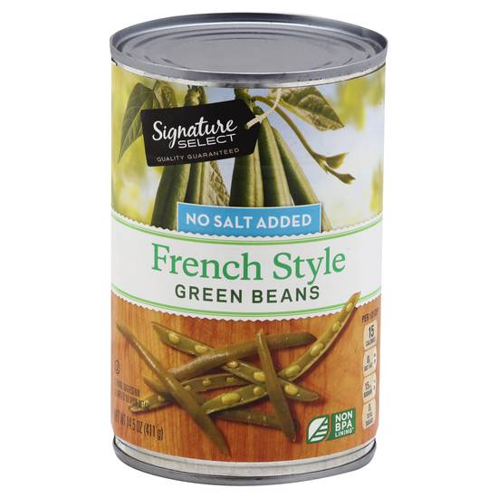 Signature Select Green Bean French No Salt (14.5 oz)
