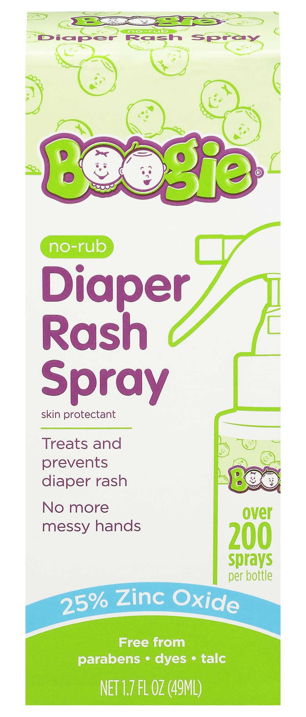 Boogie No-Rub Skin Protectant Diaper Rash Spray (1.7 fl oz)