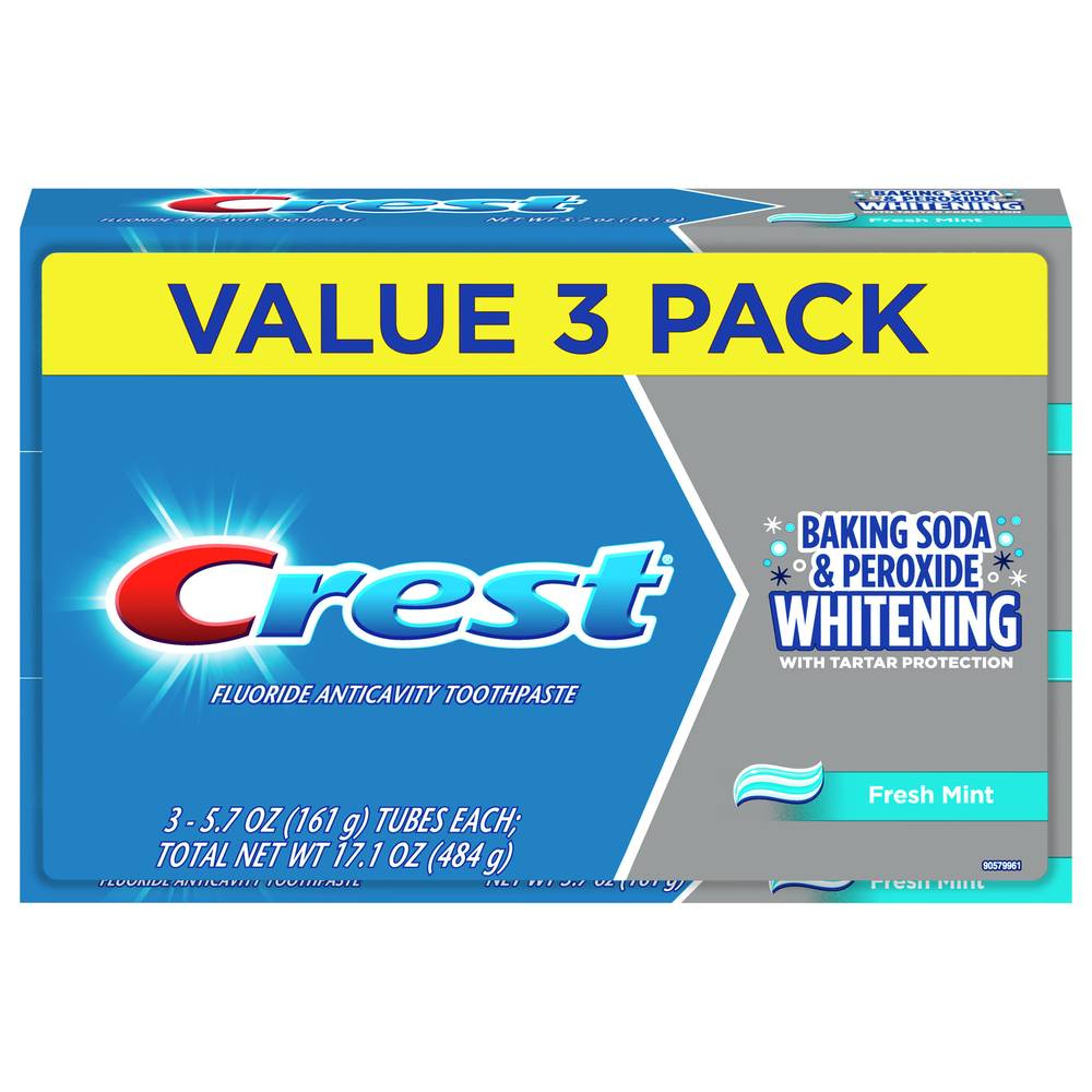 CREST Baking Soda & Peroxide Whitening Fresh Mint Toothpaste (1.07 lbs)