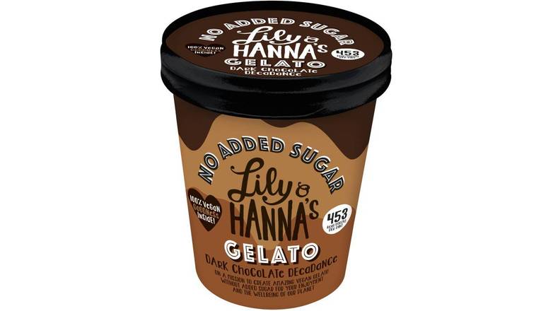 Lily & Hannas Vegan gelato chocolate 475 ml