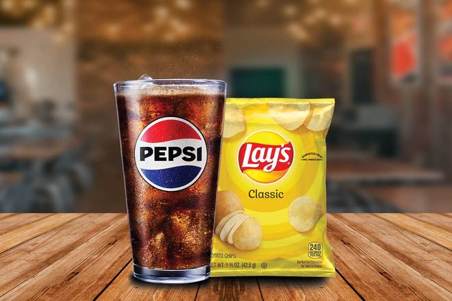 $2.99 Combo! Small Chips + Medium Fountain Drink